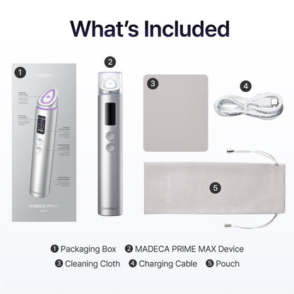 CENTELLIAN 24 Madeca Prime Max (Silver) - Multi-Functional Facial Beauty Device, 6 Advanced Energy Technologies for Brightening, Absorption, Firming, Hydration & Skin Tone Improvement
