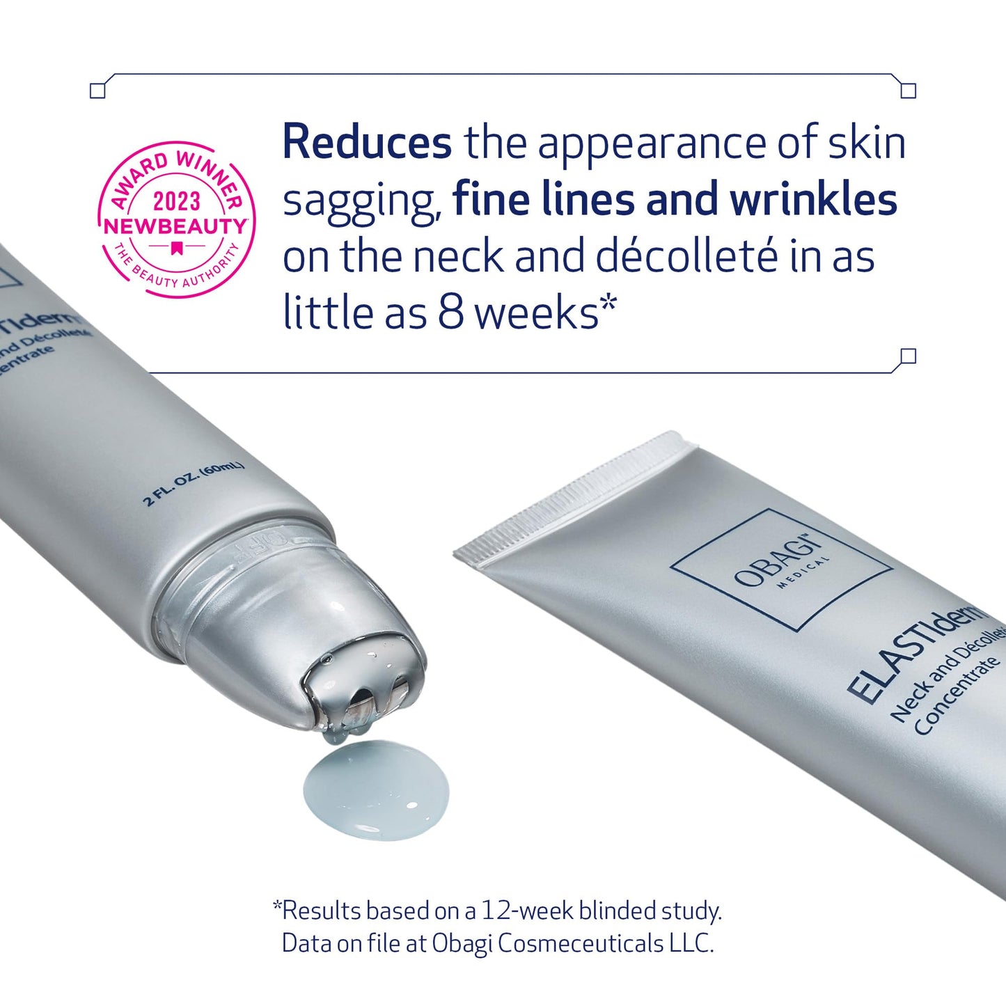 Obagi ELASTIderm Neck & Décolleté Lifting Concentrate with Patented Bi-Mineral Contour Complex, Retinoid & Alpha-Arbutin Clinically Proven to Reduce Fine Lines & Wrinkles – 2 oz