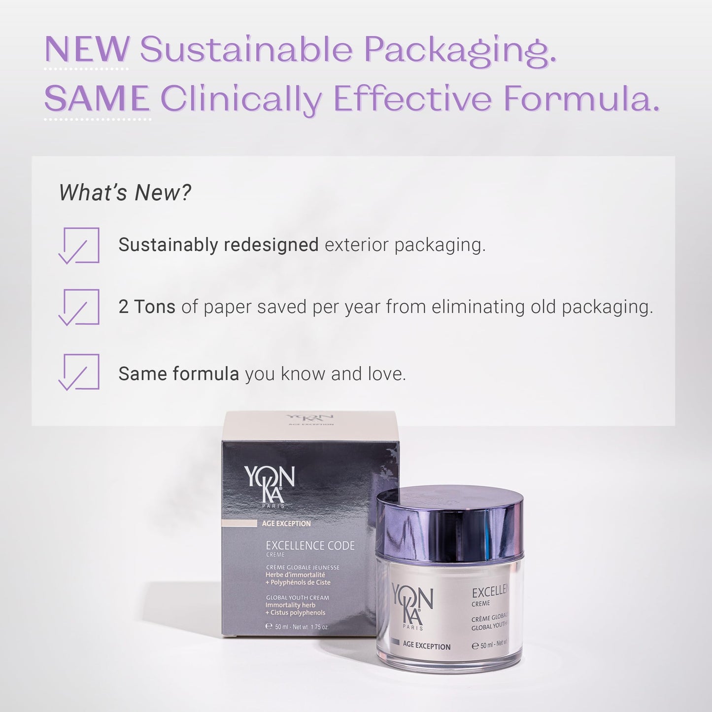 Yonka Age Exception Excellence Code Creme | Unique and Specialized Anti-Aging Cream | Designed for Mature and Hormonally Imbalanced Skin Types | 1.75 oz