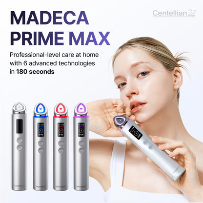 CENTELLIAN 24 Madeca Prime Max (Silver) - Multi-Functional Facial Beauty Device, 6 Advanced Energy Technologies for Brightening, Absorption, Firming, Hydration & Skin Tone Improvement