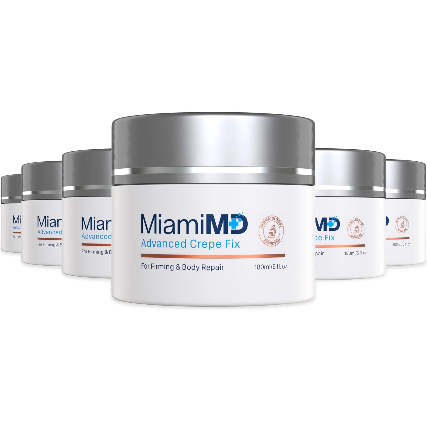MiamiMD Advanced Crepe Fix 180ml (6fl oz) Anti Aging and Skin Firming Cream For All Skin Types - Cruelty Free - Paraben Free Skin Care - 6 PACK