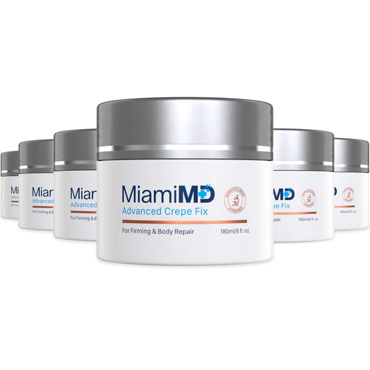 MiamiMD Advanced Crepe Fix 180ml (6fl oz) Anti Aging and Skin Firming Cream For All Skin Types - Cruelty Free - Paraben Free Skin Care - 6 PACK