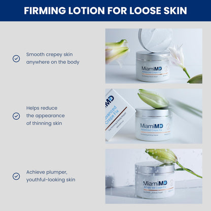 MiamiMD Advanced Crepe Fix 180ml (6fl oz) Anti Aging and Skin Firming Cream For All Skin Types - Cruelty Free - Paraben Free Skin Care - 6 PACK